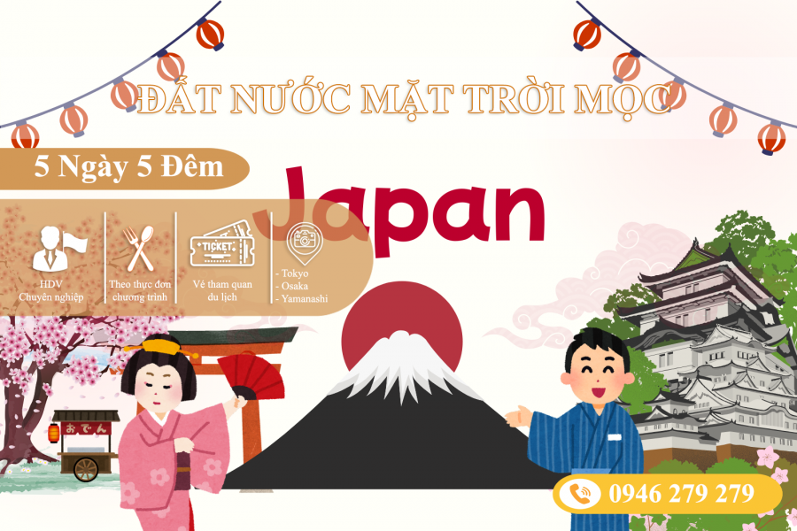 Osaka – Kobe – Kyoto - Nagoya – Yamanashi - Tokyo 5N5Đ